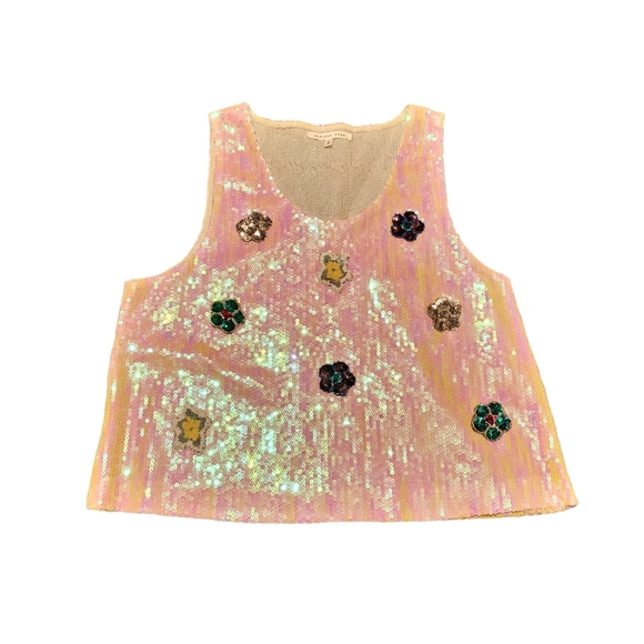 Endless Rose Bella Sequin Floral Tank - Size Large - Multicolor - Picture 4 of 6